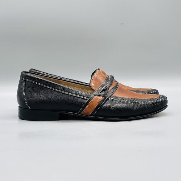 Florsheim Imperial Shoes Mens 9.5 Black Brown Leather Loafers Slip On Dress main image 9